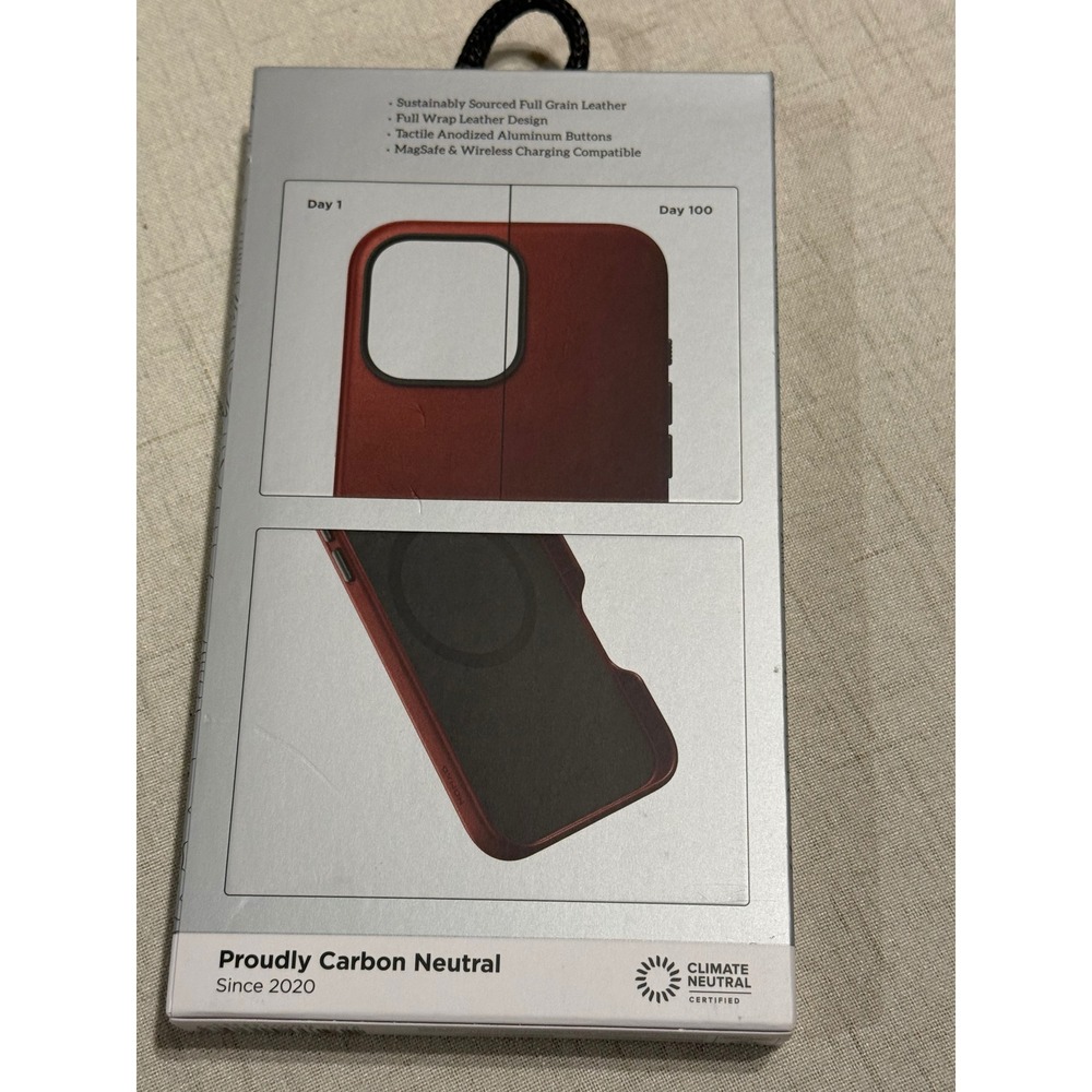 Nomad Traditional Leather Case iPhone 16 Pro Max 6.9 Rustic Brown MagSafe - Picture 5 of 7